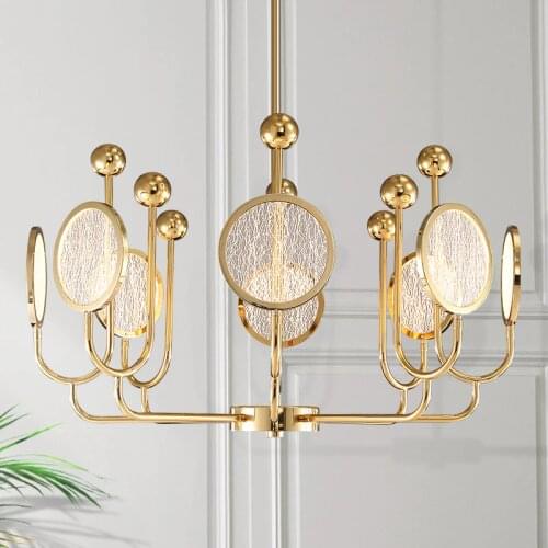 Postmodern living room chandelier personality creative light luxury new Chinese villa dining room bedroom designer lamps