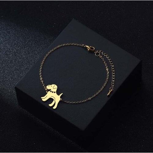 QIMING New Schnauzer Dog Shaped Friendship Bracelets For Women Female Lovely Animal Pet Lover Fashion Jewely Bangle Bracelet