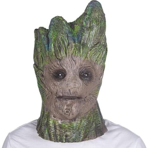 Lifelike Tree People Latex Mask Halloween Movie Cosplay Mens Deluxe Adult Overhead Superhero Mask