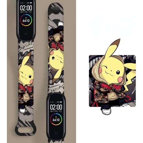 Pokemon Pikachu Strap for Xiaomi Mi Band 6 5 4 for Xiaomi Smart Cute Watch Wrist Strap Silicone Wristband Bracelet Replacement