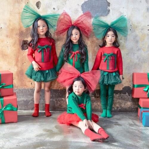 Baby Girls Christmas Skirt Korean Kids Net Yarn Tutu Skirt Fashion Show Dance Skirt for Girl 2 3 4 5 6 Y Toddlers Mini Skirt New