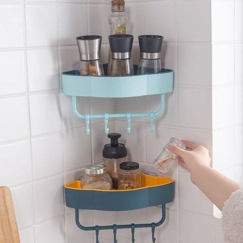 Toilet Rack Wall Hanging Bathroom Rack Free Punching Toilet Wall Suction Cup Bathroom Storage Tripod Rack