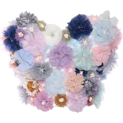 Sexy 3D Flowers Crop Top Festival Party Night Club Bralette Top Underwear Yk2 Clothing Women 2021 Elegant Bra