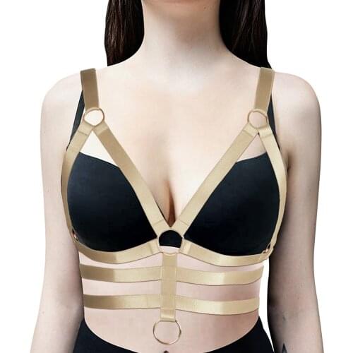 Harajuku Costumes Cosplay Erotic Lingerie Bondage Garter Bdsm Womens Lingerie Sexy Strap Belt Body Harness Cage Cupless Bra
