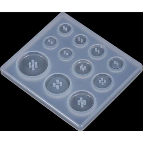 1pc DIY Handmade Resin Mold With Hole Pendant Button Heart Letter Pendant Jewelry Making Mould Silicone Mold Resin Button