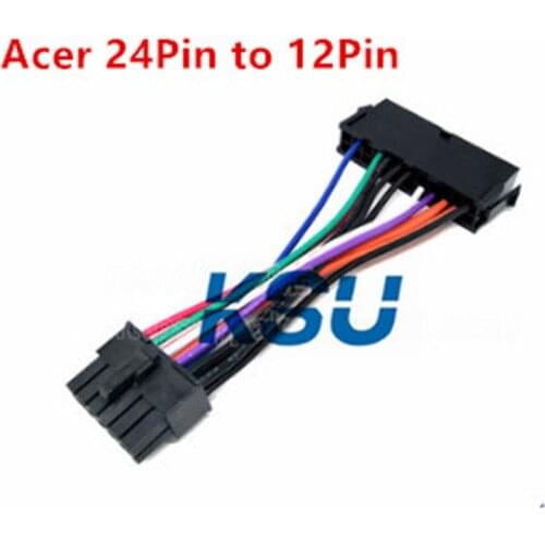 10cm Power Supply Cable Cord 18AWG Wire ATX 24 pin to 14 pin /10 Pin Adapter Cable for Lenovo Acer Q87H3-AM Motherboard