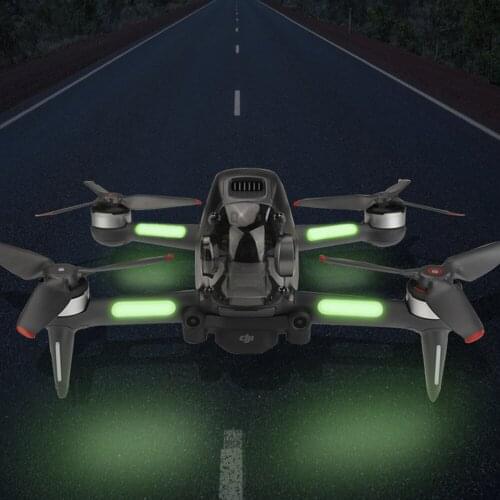 2 Sets Fluorescent Sticker for DJI FPV Comb Accessories Drone Aircraft Luminous Decals for Night Flight Light Searchlight