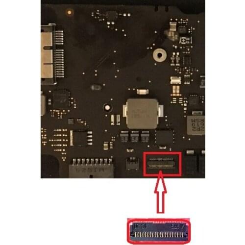 50pcs/lot for macbook air 13" 11" A1466 A1465 2013-2015 Keyboard Trakpad IPD Flex Connector SLOT SOCKET logic board fix part