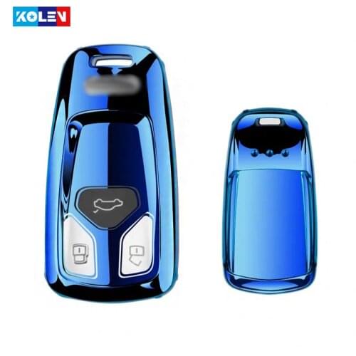 Soft TPU Car Remote Key Case Cover For Audi A4 A5 A7 Q5 Q7 TT TTS B9 R8 8S TDI Quattro Sline Key Protection Shell Holder Fob Bag