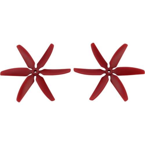 F18765/68 1Pair 5040 5x4"CW/CCW Six-leaf Propeller Props For Racing FPV QAV 250 280 320 Multi Quadcopter