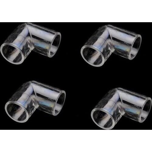 Aquarium hyaline transparent plexiglass acrylic pipe fittings, transparent plastic right angle elbow.90 degree right angle elbow