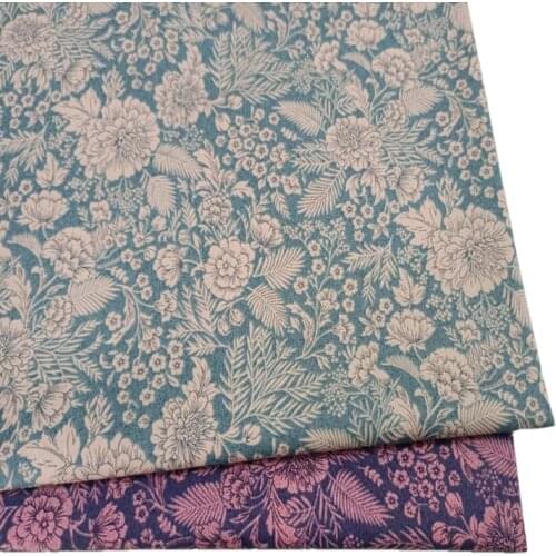Retro Upholstery Cotton Twill Fabric Printed Floral Cotton Tissue For Hand Bedding Quilt Cotton Material