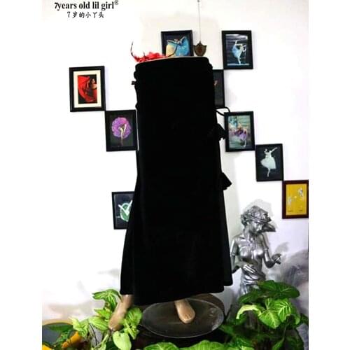 Bellydance Costume Tribal Fusion Velvet Skirt With Open Slit SRA17 23