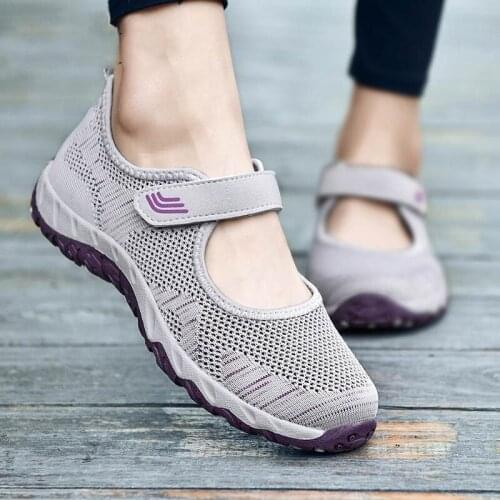 Hook loop flats shoes women sneakers vulcanized breathable 2021 summer sneakers woman casual shoes classic female