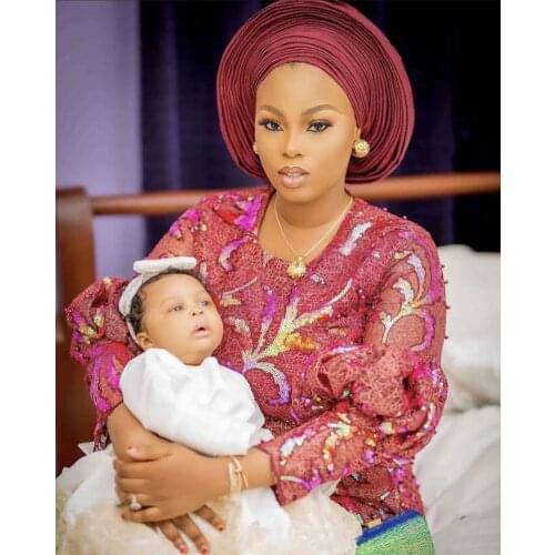 SJD LACE Newest French Tulle Lace Fabric Latest African Lace Fabric High Quality Sequins Lace For Nigeria Wedding Dress SewA1829