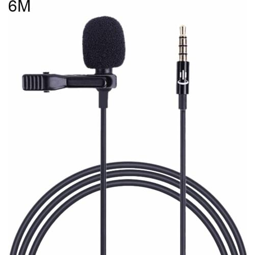 Mobile Phone Camera Collar Clip Microphone 3.5mm Interface Outdoor Live Broadcast Interview Microphone Karaoke Microphone