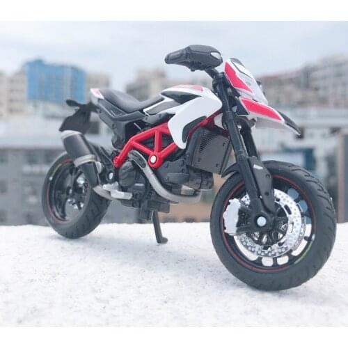 Maisto NEW 1:18 DUCATI HYPERMOTARDS Alloy Diecast Motorcycle Model Workable Shork-Absorber Toy For Children Gifts Toy Collection