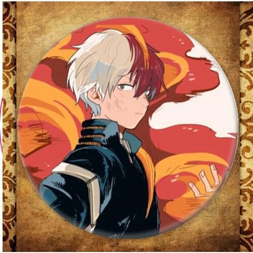 My Hero Academia Todoroki Shoto Bakugo Anime Cosplay Badge Bag Clothing Accessories Exquisite Brooch Badge Ornaments