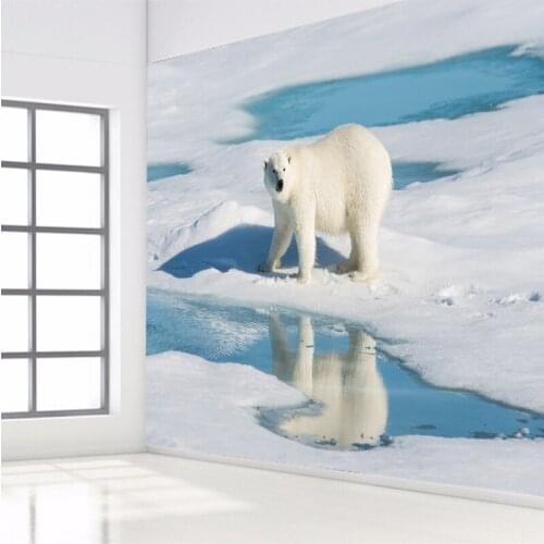 Nordic style Polar Bear wall stickers Vinyl DIY Art Poster Wall decals For Living room Bedroom Childrens baby room decor murals