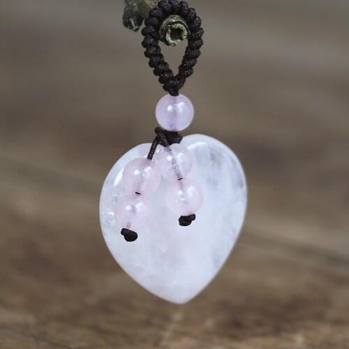 Natural Stone Heart Shape Keychain Fashion Accessories Key Chains Car Key Rings Fashion Jewelry for Women Men