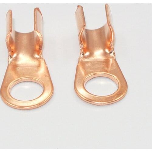 500Pcs 50A Open Copper Battery Crimp Terminal Wire Lugs 6mm Ring OT-50A