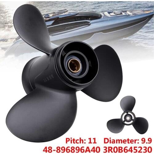 Outboard Propeller 3R0B645230/48-896896A40 9.9 X 11 Ba for Mercury Tohatsu-Nissan 25-30Hp Boat Parts