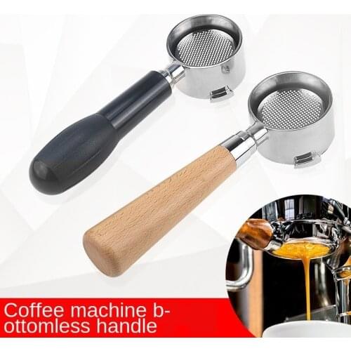 51MM Stainless Steel Bottomless Portafilter Professional Espresso Coffee Machine Wood Handle Filter Basket Included