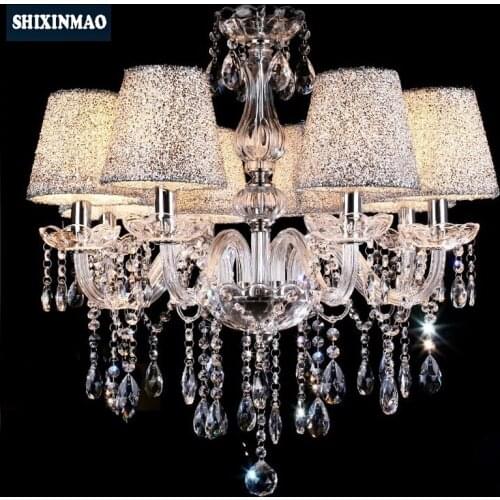 HSHIXNIMAO Luxury Electric Crystal Chandeliers 6Arm/8Arm/10Arm/15Arm Crystal lamp Crystal Chandelier 009
