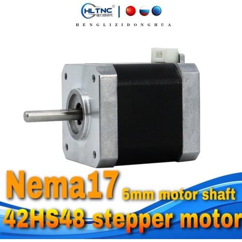 Nema42HS48 48mm Nema17 Stepper Motor 42 engine 0.55Nm 42HS48 1.5A 5mm motor shaft 4-lead for CNC Extruder 3D Printer Motor