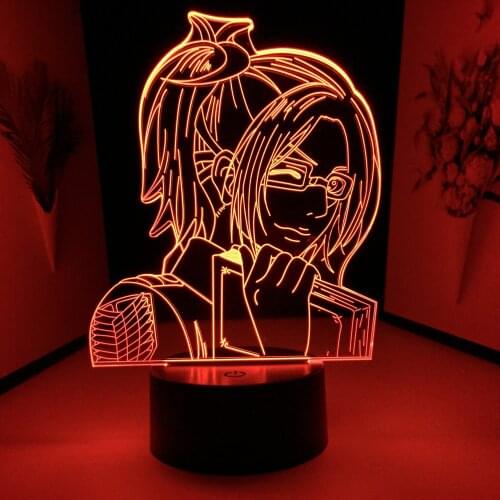 Anime Attack on Titan 3D Light Hange Zoe Lamp for Birthday Gift Home Decor Manga Attack on Titan LED Night Lamp Hange Zoe