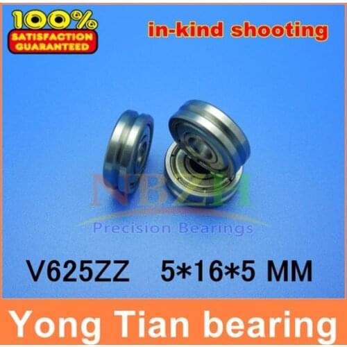 V625ZZ V grooved straightener guide wheel bearings 625VV ABEC-5 V groove pulley roller bearing V120 5*16*5 mm