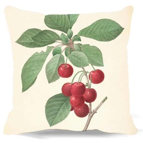 Cherry tree painting Vegetables Home Textile bedding square pillow cover cotton polyester for home hotel car sofa decoration