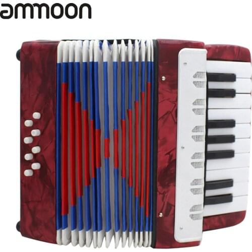 High Quality Mini 17-Key Accordion Durable 8 Bass Accordion Educational Musical Instrument Toy for Amateur Beginner Best Gift