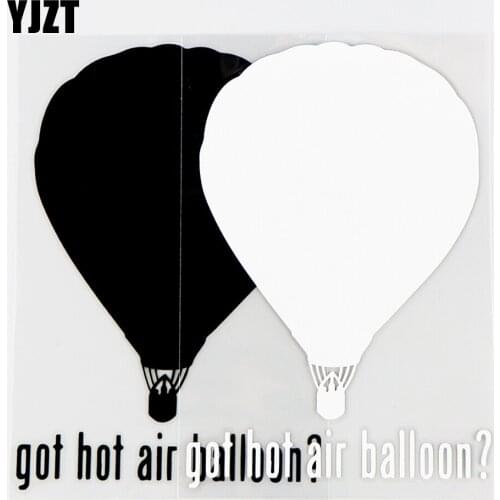 YJZT 10.3×15.3CM Got Hot Air Balloon Funny Body Decor Vinyl Decals High Quality Car Stickers Black / Silver 10A-0647