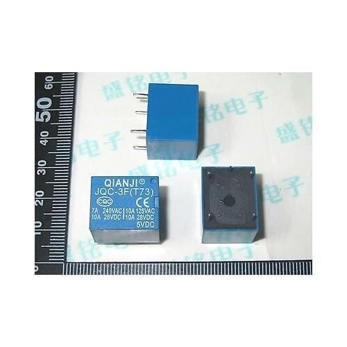 10pcs JQC-3F(T73) DC 5V 5PIN Power Relay 250VAC 28VDC