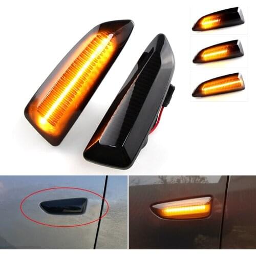 2PCS For Opel Vauxhall Astra J K Crossland X Grandland Insignia B Zafira C LED Dynamic Turn Signal Light Side Fender Marker Lamp