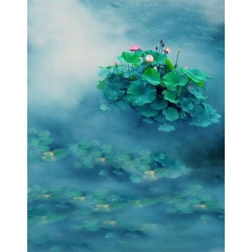 5x7ft Lotus Green Leaves Photography Backdrops Photo Props Studio Background