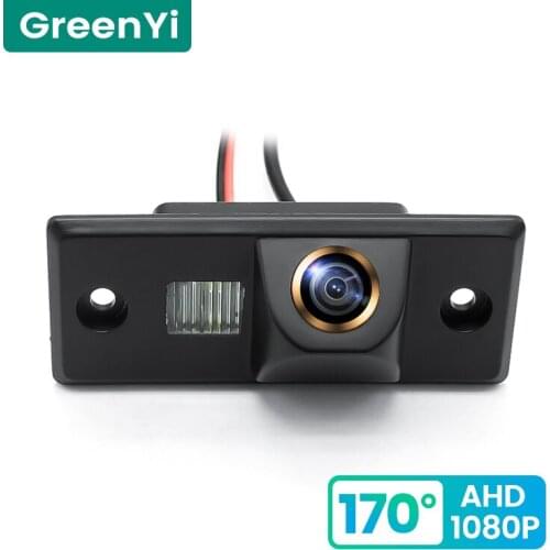 GreenYi 170° HD 1080P Car Rear View Camera for VW Volkswagen SKODA FABIA/SANTANA/POLO(3C)/TIGUAN/TOUAREG/PASSAT Vision Reverse