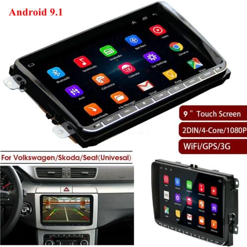 9'' HD screen Car Stereo Radio GPS Navigation for Volkswagen/Skoda/Seat Android 9.1 System WIFI Radio Multimedia Player