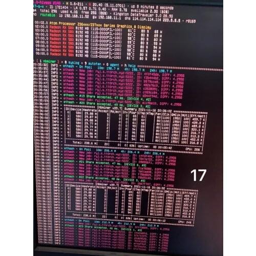 Ethereum ETH mining rig miner 2000w PSU G1820/4GB/128GB SSD 4*AMD-588 8GB GPU 120Mh/s