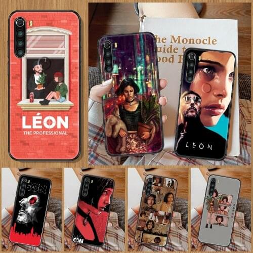 Leon The Professional Phone Case For Xiaomi Redmi Note 7 8 9 10 7A 8T 9A 9T 9S 10S Pro black 3D cell cover silicone shell luxury