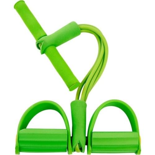 Four Tube Strong Fitness Resistance Bands Latex Pedal Exerciser Foot Pull Ropes Yoga Sports Pilates Fitness Slimming Equipment