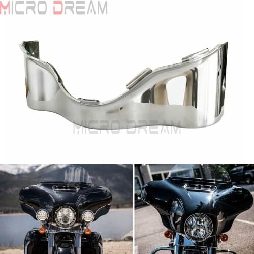Motorcycle Headlight Headlamp Outer Fairing Skirt Batwing Lower Trim for Harley Touring FLHX FHLT FLH 14-later CVO Street Glide