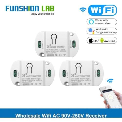 FUNSHION 433.92MHz Wifi Receiver Mobile Phone Remote Control Switch Relay 110V 220V Smart Home 433 Mhz Tuya App Timer Module