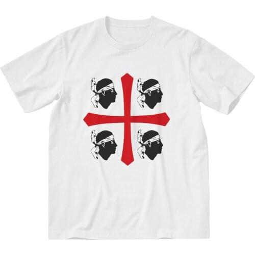 Sardegna Flag Italy Italia T Shirt Mens Cotton Printing T-shirts Streetwear Tshirt Short Sleeve Italian Pride Tees Tops Gift