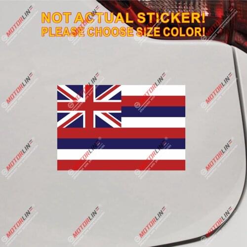 Hawaii Flag Decal Sticker HI US State Car Vinyl reflective glossy pick size