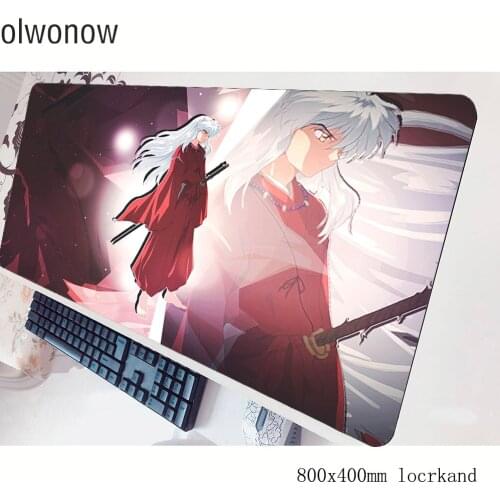 Inuyasha mousepad gamer large 800x400x3mm gaming mouse pad large HD print notebook pc accessories laptop padmouse ergonomic mat