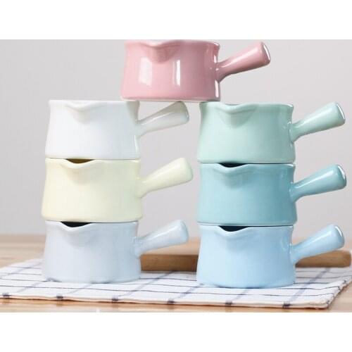 Macarone color ceramic milk rice soup cup cute creativity small bowl jam saucer snack handle baking breakfast bowl