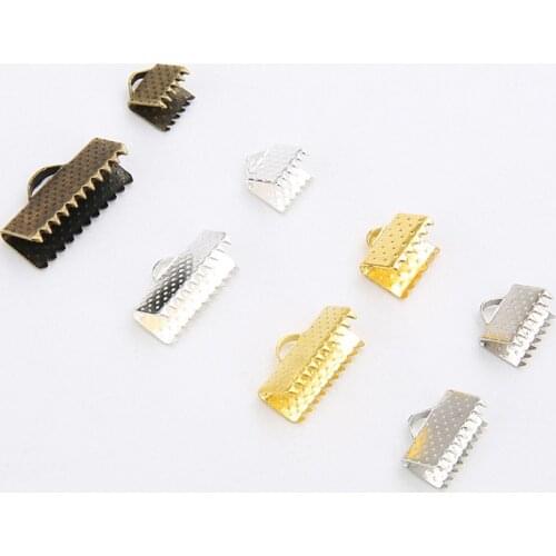 50pcs Cord End Fastener Clasps Connectors Fit 6/8/10/13/16/20/25mm Leather Cord Metal End Clasps Necklace Diy Jewelry Making