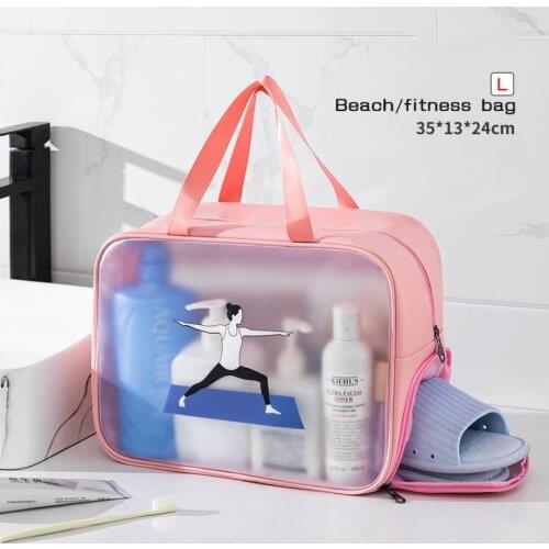 Women Cute Waterproof Transparent Travel Cosmetic Bag Makeup Case Bath Make Up Organizer Toiletry Wash Beauty Kit Storage Pouch